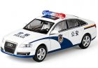1:64 Scale White Police Diecast Audi A6L C6 Car Model